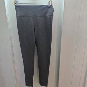 Athleta Charcoal Gray Snake Print Leggings High Waist Size M Workout Leggins